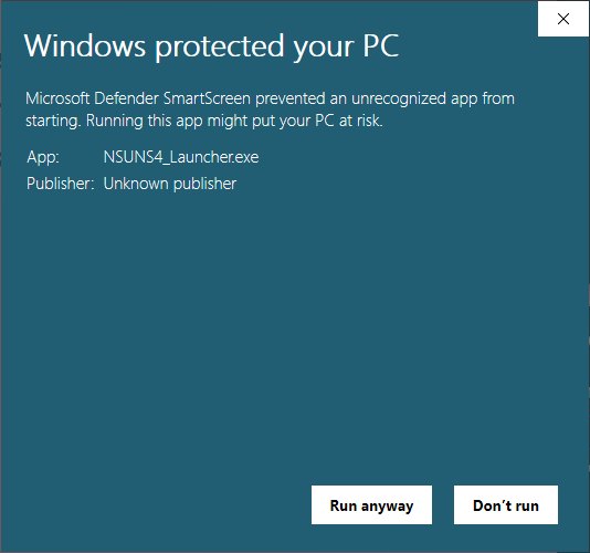 Windows SmartScreen warning when first running the launcher